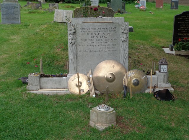 John Henry Bonham's grave, Rushock churchyard