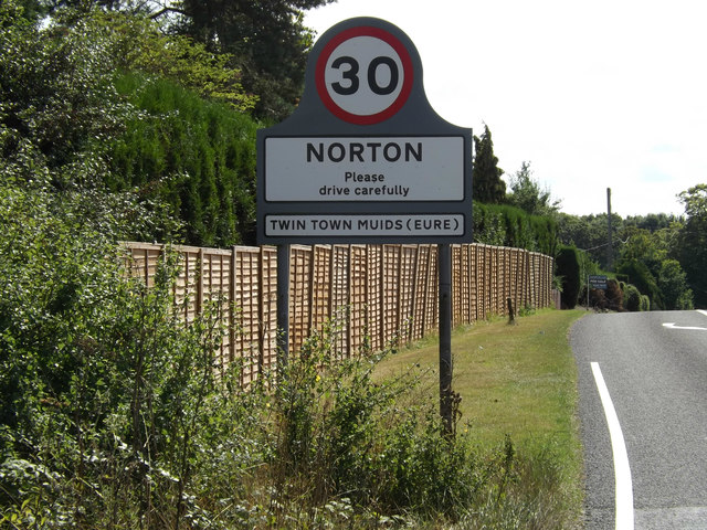 Norton Village Name sign