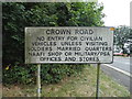 Sign on Middle Road, Aldershot