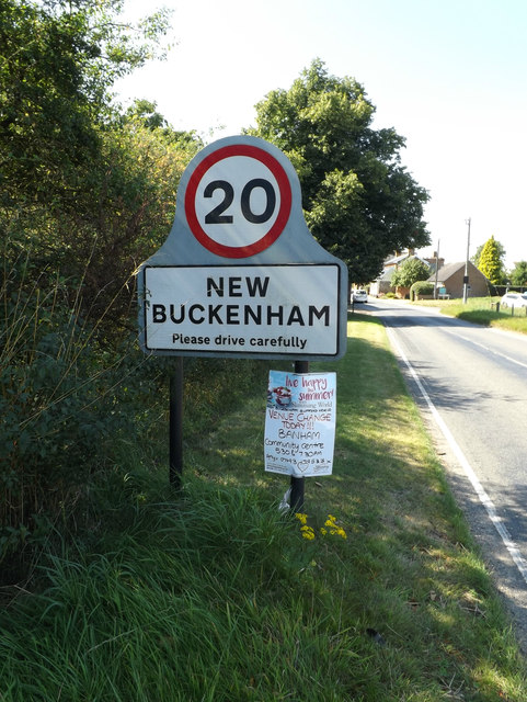 New Buckenham Village Name sign
