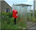 Elizabethan postbox and bus shelter, Barrock