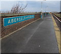 Abergele and Pensarn railway station name sign