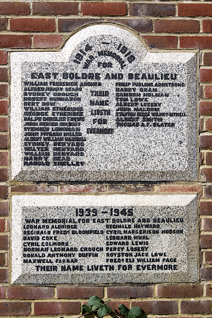 East Boldre war memorial