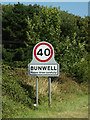 TM1292 : Bunwell Village Name sign on the B1113 The Turnpike by Geographer