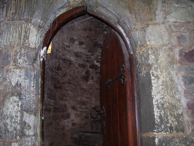 St Martin's Church, Laugharne - door to tower