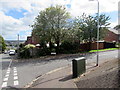 Telecoms cabinet on a Barrack Hill corner, Newport