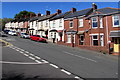 Row of houses on the north side of Barrack Hill, Newport