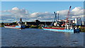 SE8410 : Cargo vessels docked at Gunness Wharf, River Trent by Mat Fascione