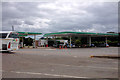 SP6068 : Fuel forecourt, Watford Gap Service Area by David Dixon