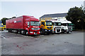 SP8543 : Newport Pagnell Service Area, Lorry Park by David Dixon