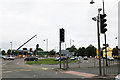 Serious looking roundabout on A49