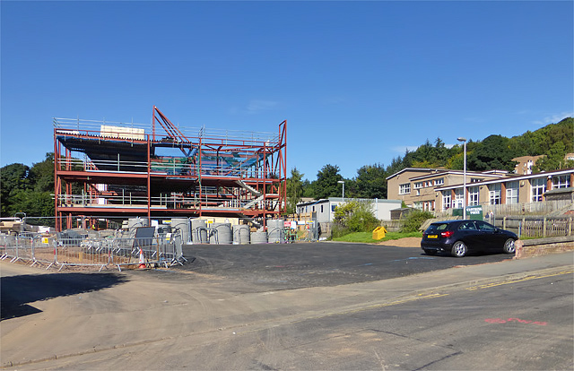 The new Langlee Primary School in Galashiels under construction