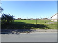 Looking across Old Salts Farm Road into school playing field