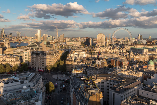 Trafalgar Square and London Skyline... © Christine Matthews cc-by-sa/2. ...