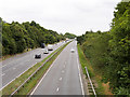 SP8764 : A45 (north) from Earls Barton Road by David Dixon