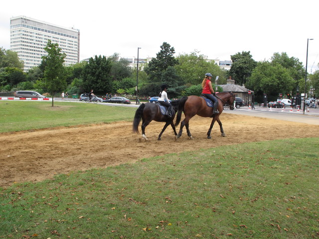 Horse riders on North Ride of Hyde Park