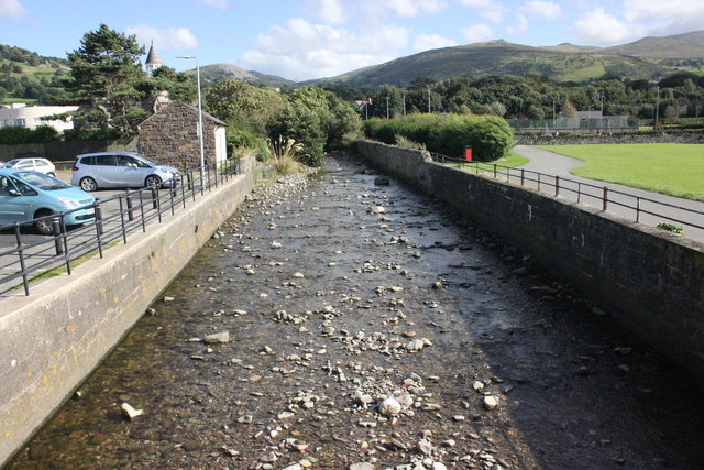 The Afon Llanfairfechan at Llanfairfechan