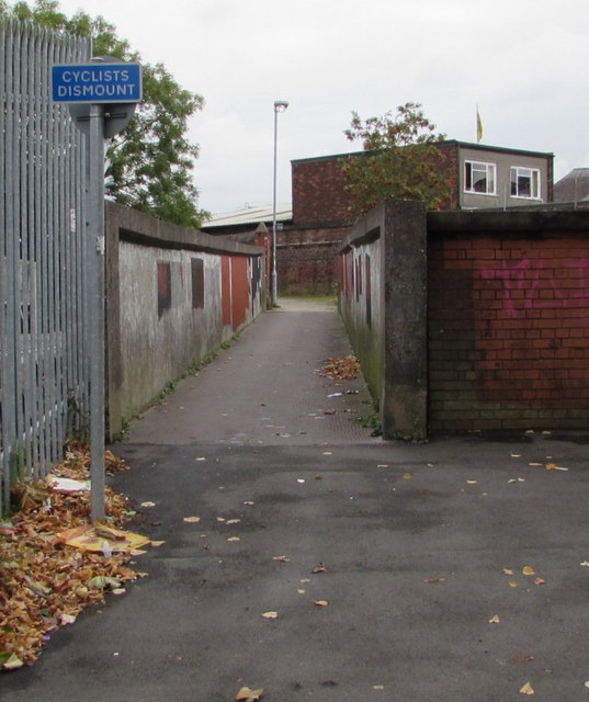 Railway footbridge towards Thomson Street, Stockport