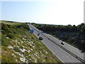 The A27 going eastwards seen from Mill Hill bridge