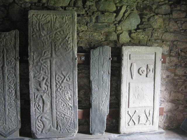 Tomb slabs at St Clement's, Rodel