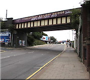 SP0482 : East side of Selly Oak Railway Bridge, Birmingham by Jaggery