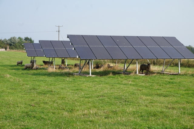 Solar panels at Lund Farm