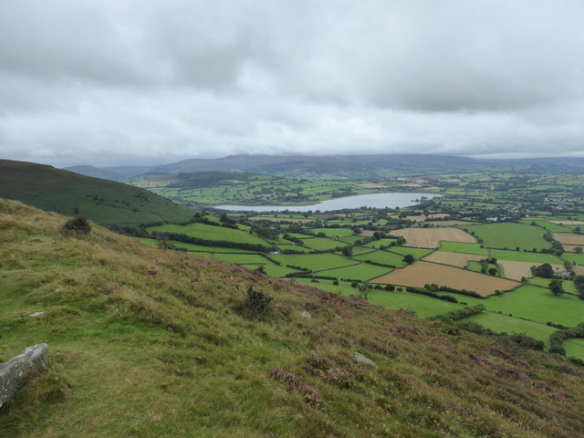 View to Llangorse Lake from Cockit Hill