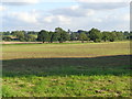 Fields after harvesting, looking towards Rushock