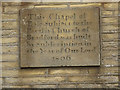 Great Horton Bell Chapel - datestone