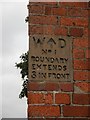 SK9673 : Lincoln, Sobraon Barracks, boundary stone by Brian Westlake