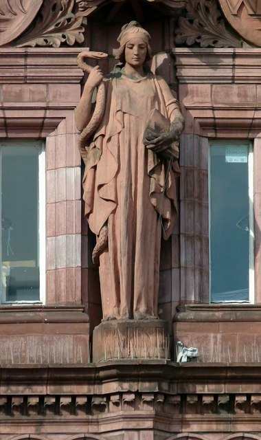 Prudentia on the Prudential building, Nottingham