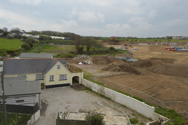 Building site on the edge of Hayle