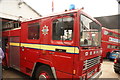 View of a 1960s Dennis fire engine in the Walthamstow Pump House Museum