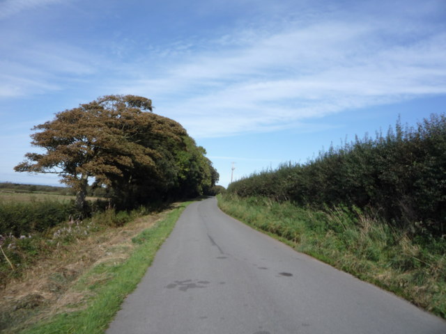 Minor road towards Holme St Cuthbert 