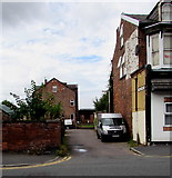 SJ8989 : Junction of Heathland Terrace and Shaw Heath, Stockport by Jaggery