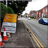 SJ8989 : Sunday road resurfacing starting tomorrow, Shaw Heath, Stockport by Jaggery