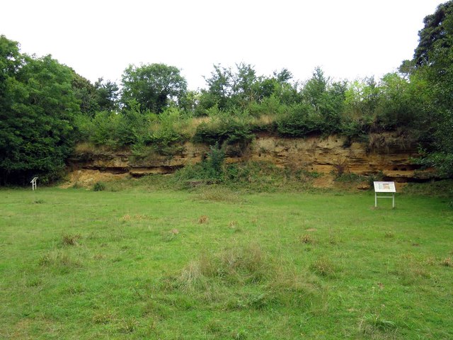 The quarry edge in Dry Sandford Pit