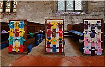 TA0322 : Barton on Humber, St. Mary's Church: The attempt to beat the world record (15,534) for knitted teddy bears 6 by Michael Garlick