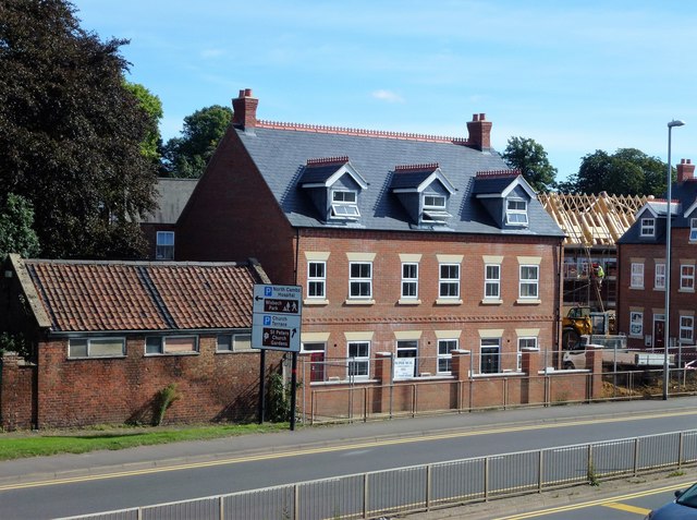 New houses near The Horsefair in Wisbech