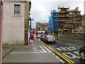 Ayr Road (B7046) joining Glaisnock Street (B7083) at the traffic lights in Cumnock