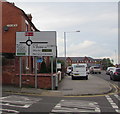 Directions sign facing Watery Road, Wrexham