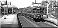 NY2723 : Keswick station, with new DMU, 1956 by Walter Dendy, deceased