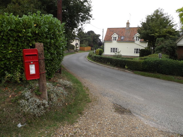 Grimstone End Postbox & Mill Road