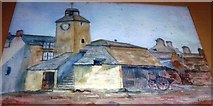 SN3010 : Laugharne Town Hall - old painting detail by welshbabe