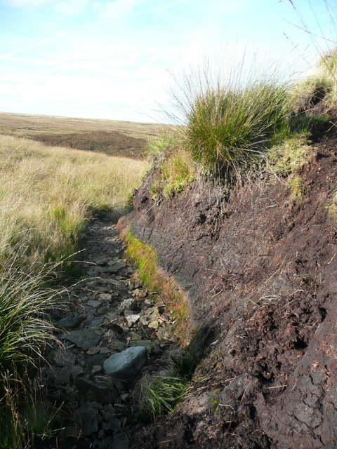 Erosion of peat on Deanhead Moor, Scammonden