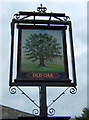 Sign for the Old Oak public house, Longridge