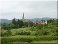 Castlemorton Church and the Malvern Hills