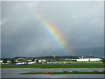 NS4766 : Glasgow Airport rainbow by Thomas Nugent
