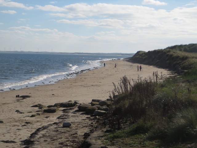 View south along the beach at Togston Links
