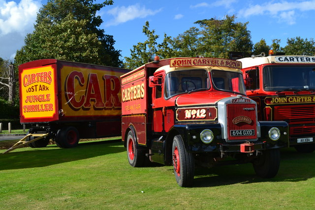 Travelling fairground vehicles on... © David Martin cc-by-sa/2.0 ...